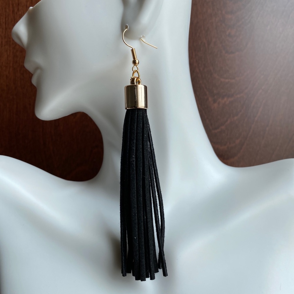 Black Suede Earrings